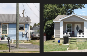 A before and after comparison of a home on Straight Street, one of the successful cases from the "Spring CLEAN" Initiative. 